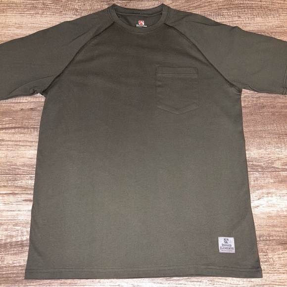 ~Rugged Elements Men's Blend Work Tee Shirts Olive Green  Small - Picture 1 of 7